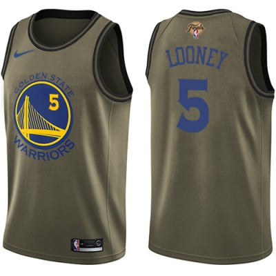 Nike Golden State Warriors #5 Kevon Looney Green Youth 2022 NBA Finals Swingman Salute to Service Jersey